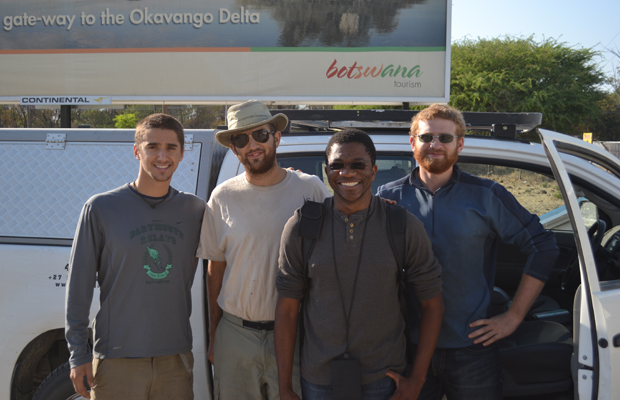 David Margolius, Mathew Chamberlain, David Khoza, and Colin Skinner in Botswana