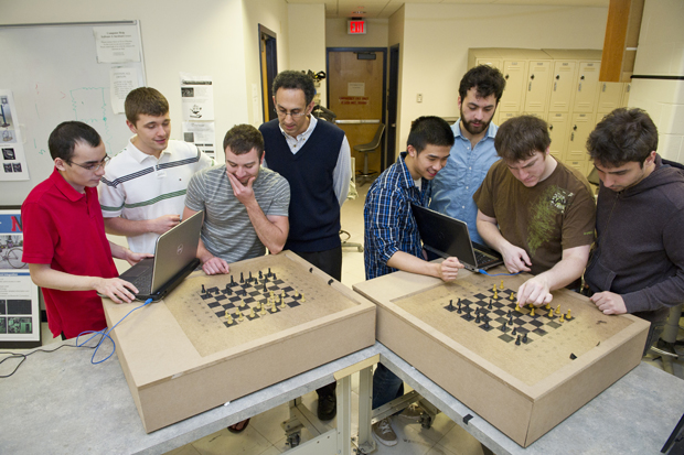 This special chessboard brings digital opponents into the physical