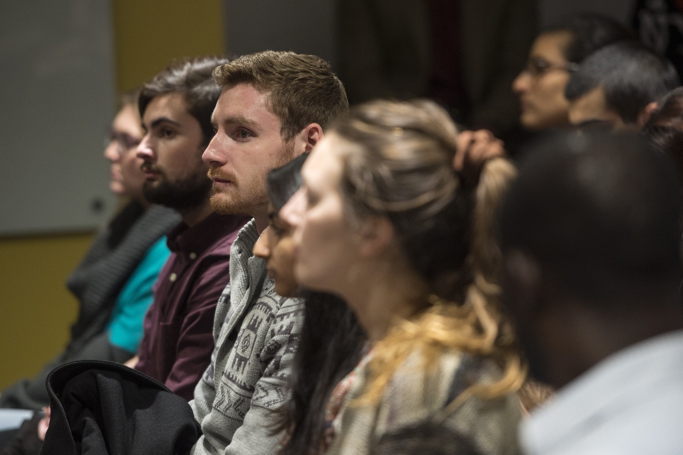 More than 100 members of the Northeastern community attended the panel discussion. Photo by Adam Glanzman/Northeastern University