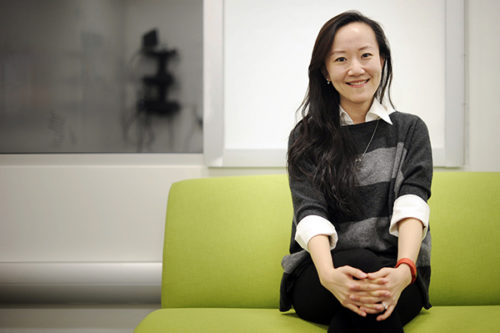 Nov. 22, 2016 - BOSTON, MA. - Amy Lu, Assistant Professor in the Department of Communication Studies and the Game Design program of the College of Arts, Media and Design and the Department of Health Sciences of the Bouvé College of Health Sciences poses for a portrait at Northeastern University on Nov. 22, 2016. Photo by Matthew Modoono/Northeastern University