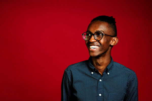 Tevin Otieno, CIS'17, is 'excited to reconnect with the bustling tech culture in east africa' after graduation, he says. photo by matthew modoono northeastern university