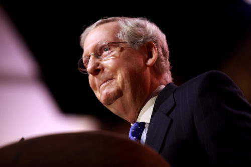 Mitch McConnell, the Senate majority leader, is expected to bring the healthcare bill to a vote next week. Photo by Flickr/Gage Skidmore