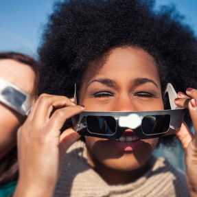 Bottom line—if you plan to watch the eclipse, use approved safety glasses, which cut out nearly all of the ultraviolet and most of the visible light.