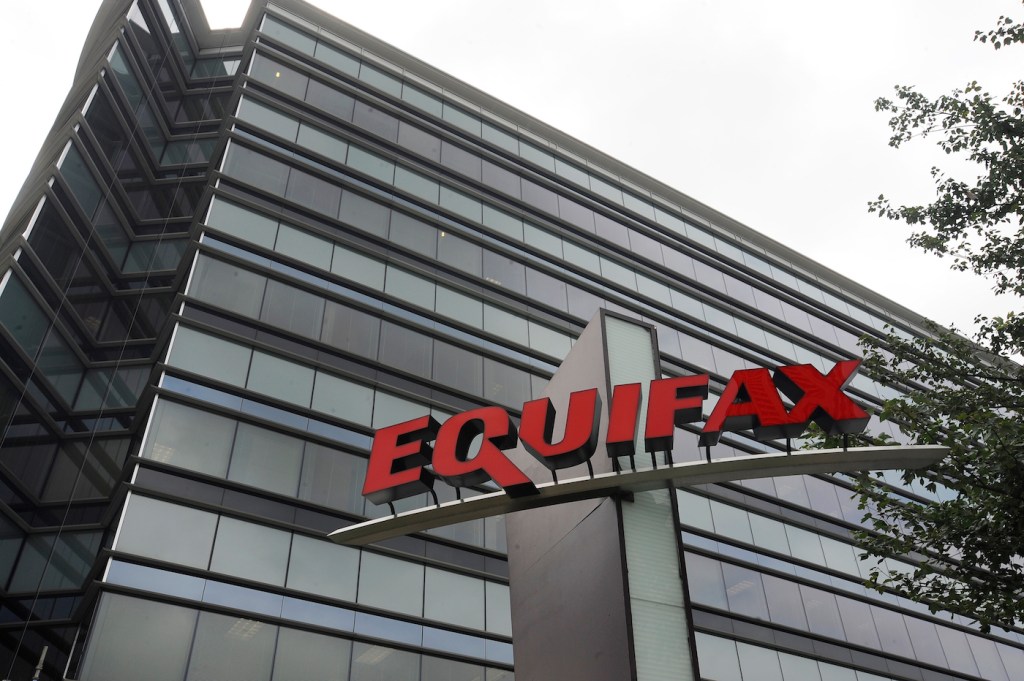 In this Saturday, July 21, 2012, photo Equifax Inc., offices are seen, in Atlanta. Equifax Inc. is a consumer credit reporting agency in the United States. (AP Photo/Mike Stewart)
