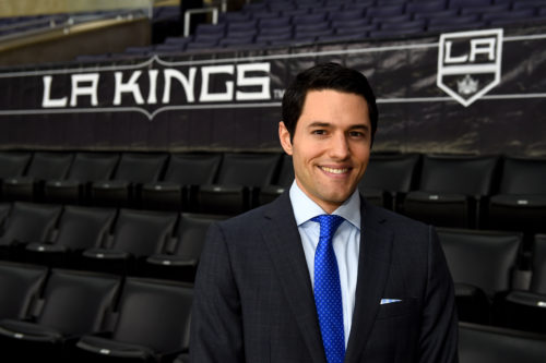 Alex Faust is the youngest play-by-play announcer in the NHL. Photo by: LA Kings / Juan Ocampo