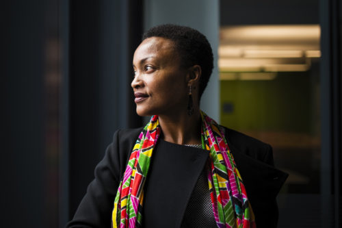 Shalanda Baker is a newly appointed Northeastern professor with expertise in the interplay between global energy transition, climate change, and indigenous rights. Photo by Adam Glanzman/Northeastern University
