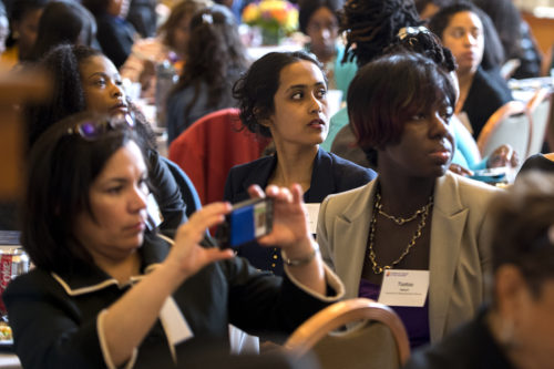 Northeastern hosted more than 200 attendees on Friday for the second annual Women of Color in the Academy Conference, held in the Curry Student Center Ballroom. <i>Photo by Matthew Modoono/Northeastern University</i>