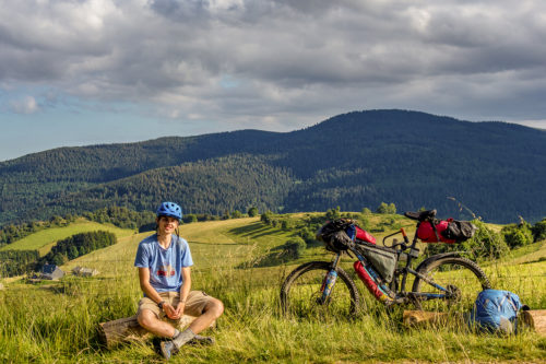 Nelson biked eight hours per day, six days per week. He traveled on paved roads and mountain biking trails through five countries—Belgium, Luxembourg, Germany, France, and Switzerland. Photo courtesy of Mike Nelson.