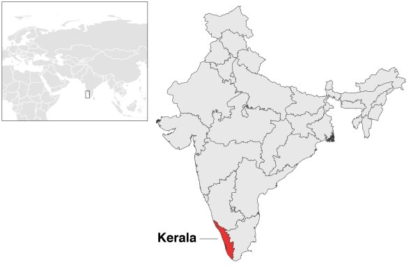 kerala india map