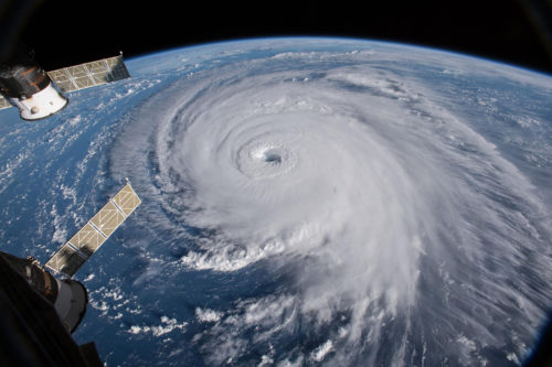 Hurricane Florence is expected to slow down and begin to lose power as it makes landfall in the Carolinas. By the time the storm reaches Charlotte on Saturday, it is predicted to be a tropical storm. Photo by NASA