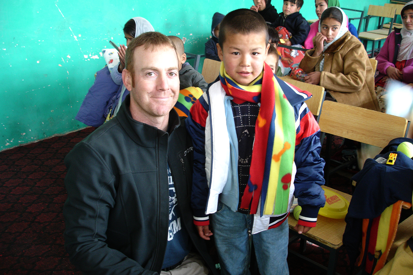 Phil McTigue visits the Kufa Orphanage in Kabul where in 2007 he and his wife delivered more than half a ton of supplies they had collected from family and friends including balls, games, musical instruments, winter accessories and quilts.