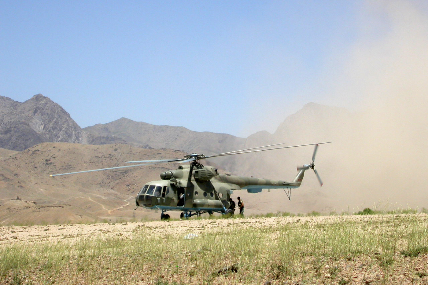A Russian Mi-17 helicopter Phil McTigue used during the Drug Enforcement Administration’s operations targeting a Taliban drug cache in a mountainous region north of Kabul, Afghanistan.