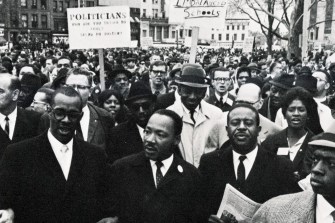 Martin Luther King Jr. during a march.
