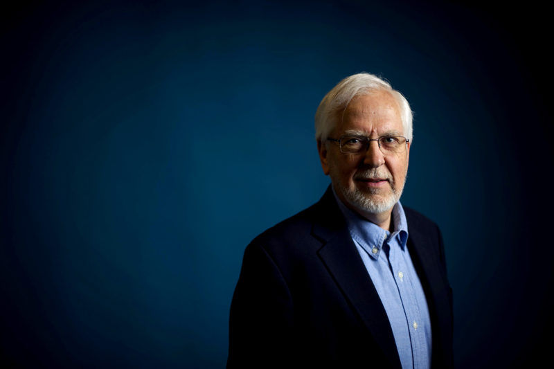 John Kwoka, the Neal F. Finnegan Distinguished Professor of Economics at Northeastern, poses for a portrait on April 27, 2017. Photo by Matthew Modoono/Northeastern University