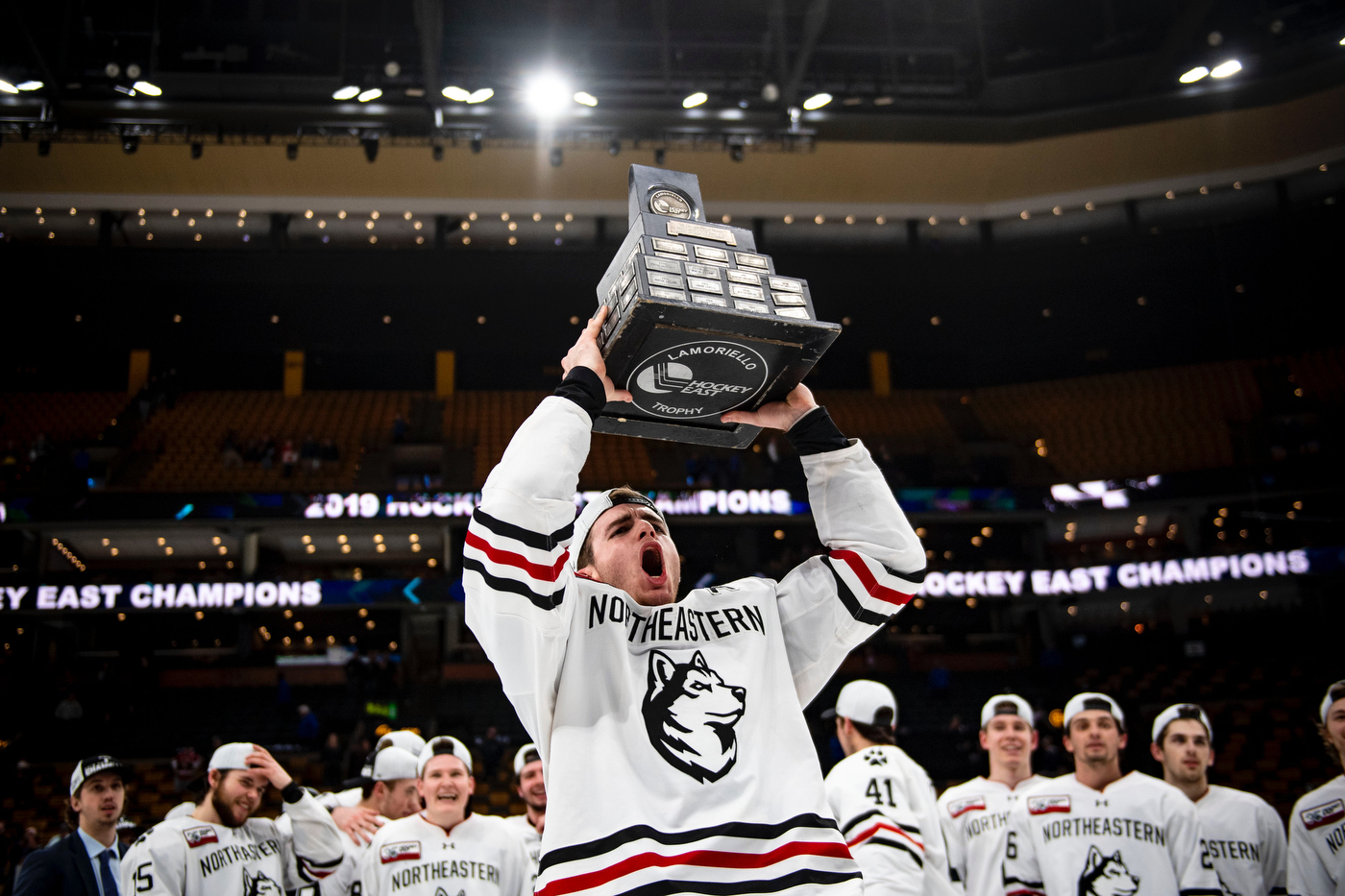 It's on to the NCAA Tournament after the Huskies capture Hockey East