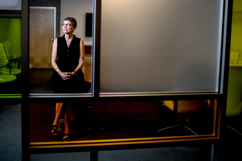 All too often, says Kathrin Zippel, a professor of sociology at Northeastern University, cultural or social stereotypes about who can be a serious scientist lock women out of collaborative research projects that are necessary for scientific discovery. Photo by Matthew Modoono/Northeastern University