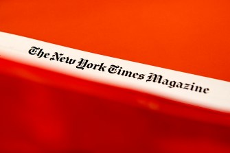Stock photo of the The New York Times Magazine on Aug. 20, 2019. Photo by Matthew Modoono/Northeastern University
