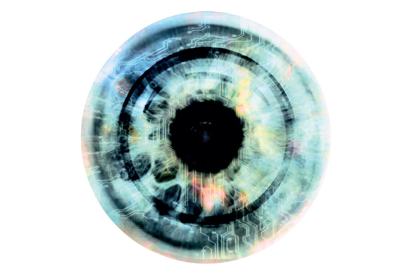 An image of co-author John D. Wood's eye created using artificial intelligence. Courtesy of Nada Sanders