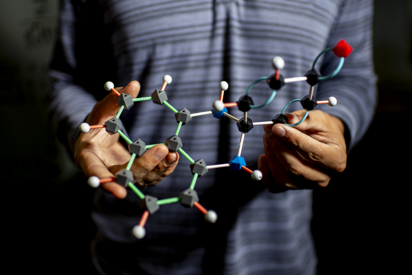 A model of a molecule.