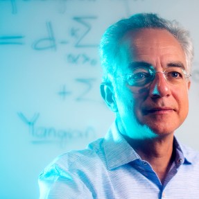 As mathematics professor Valerio Toledano Laredo will tell you, symmetry is more complicated than you might think. But the theory that underlies it might make the world a little simpler to understand. Photo by Matthew Modoono/Northeastern University