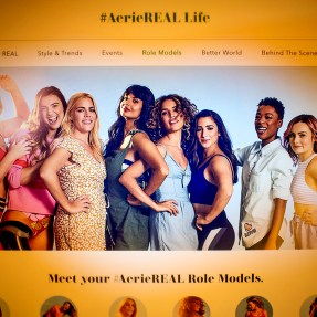 People who knew that the models in ad campaigns such as the Aerie Real campaign had been told in advance that their images wouldn’t be airbrushed, and nevertheless agreed to be photographed, felt better about their own bodies in return, according to new research by Rachel Rodgers. Aerie company stock on Sept. 11, 2019. Photo by Matthew Modoono/Northeastern University