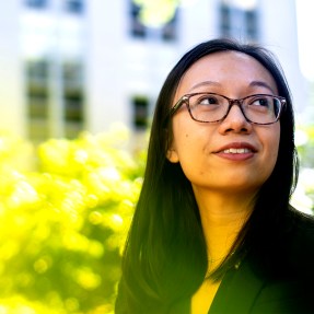 Weiling Liu, a new assistant professor of finance, studies how business decisions made at some of the largest financial institutions in the world affect the people who depend upon those institutions for their banking, insurance, and more. Photo by Ruby Wallau/Northeastern University