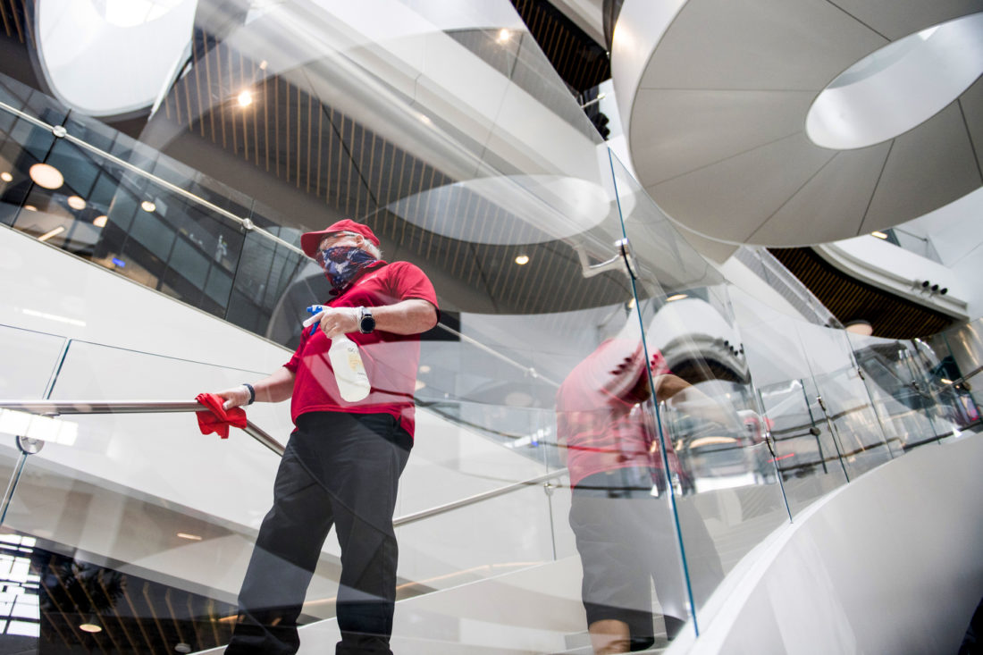 Meet the small army of cleaners who are keeping Northeastern safe