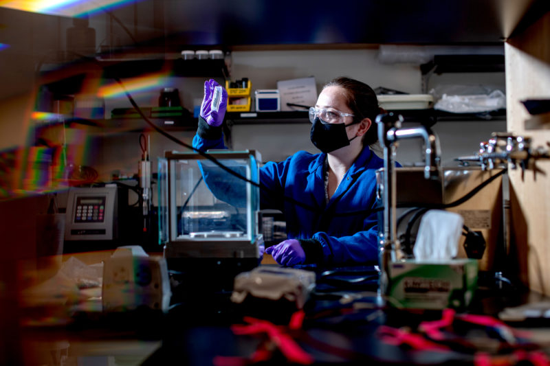 Sydney Morris in her lab