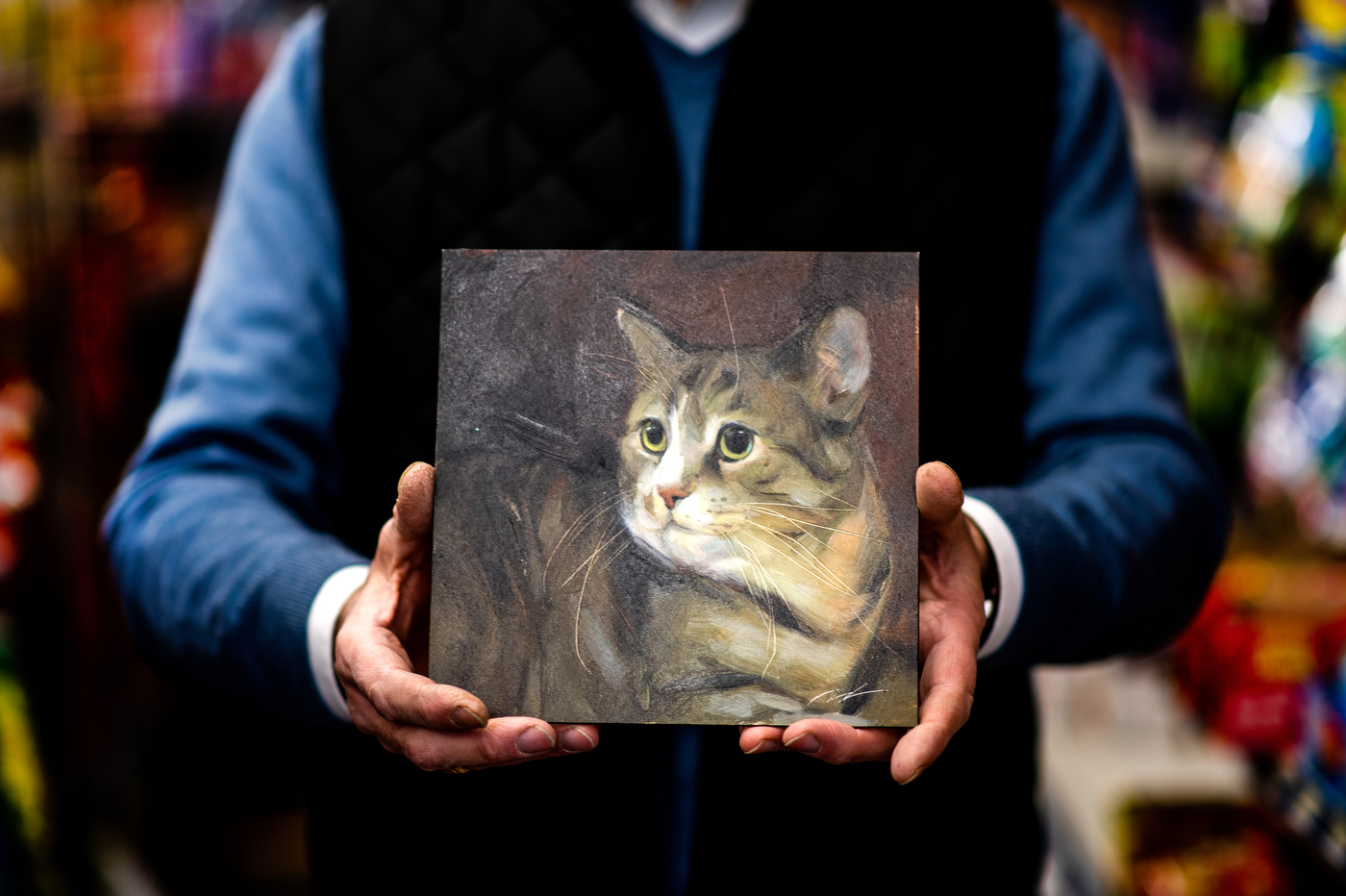 Painting of cat