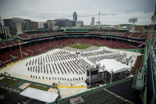 Northeastern’s 2021 Commencement ceremonies kicked off Saturday in the historic confines of Fenway Park