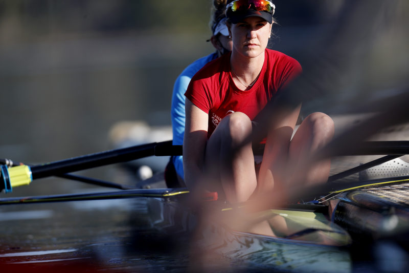 Madison Mailey rows for Team Canada.