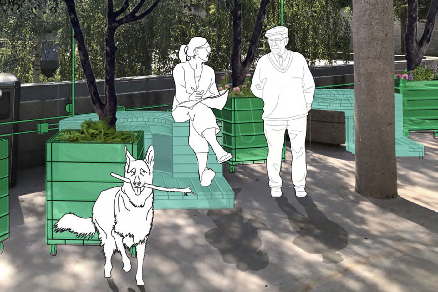 Richardson Plaza renovation to include colorful sculptures, new seating -  Northeastern Global News