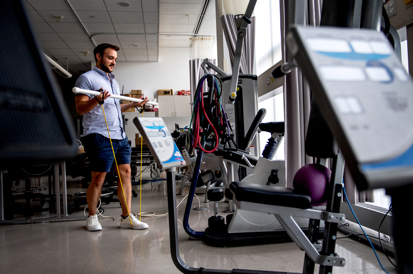 Graduate student Diego Arguello is working on a study funded by the National Institute of Aging to help improve and sustain physical activity and fitness in older adults using AI.
