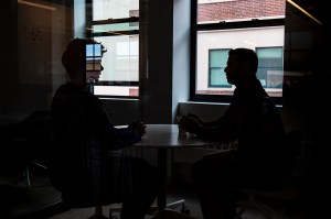 silhouette of a therapy session