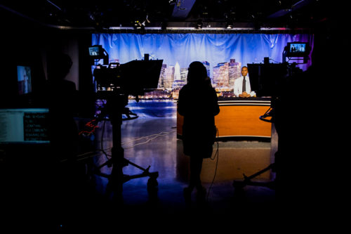 tv news broadcast room