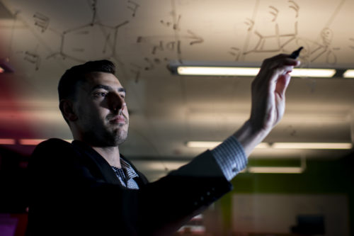 Steven Lopez, Assistant Professor, Chemistry and Chemical Biology. Photo by Matthew Modoono/Northeastern University