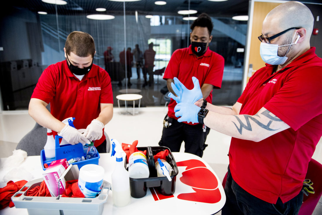 Meet the small army of cleaners who are keeping Northeastern safe