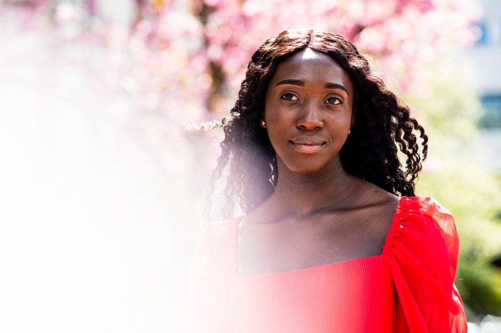 Adwoa Sefah, class of 2022 undergraduate commencement speaker, poses for a portrait.