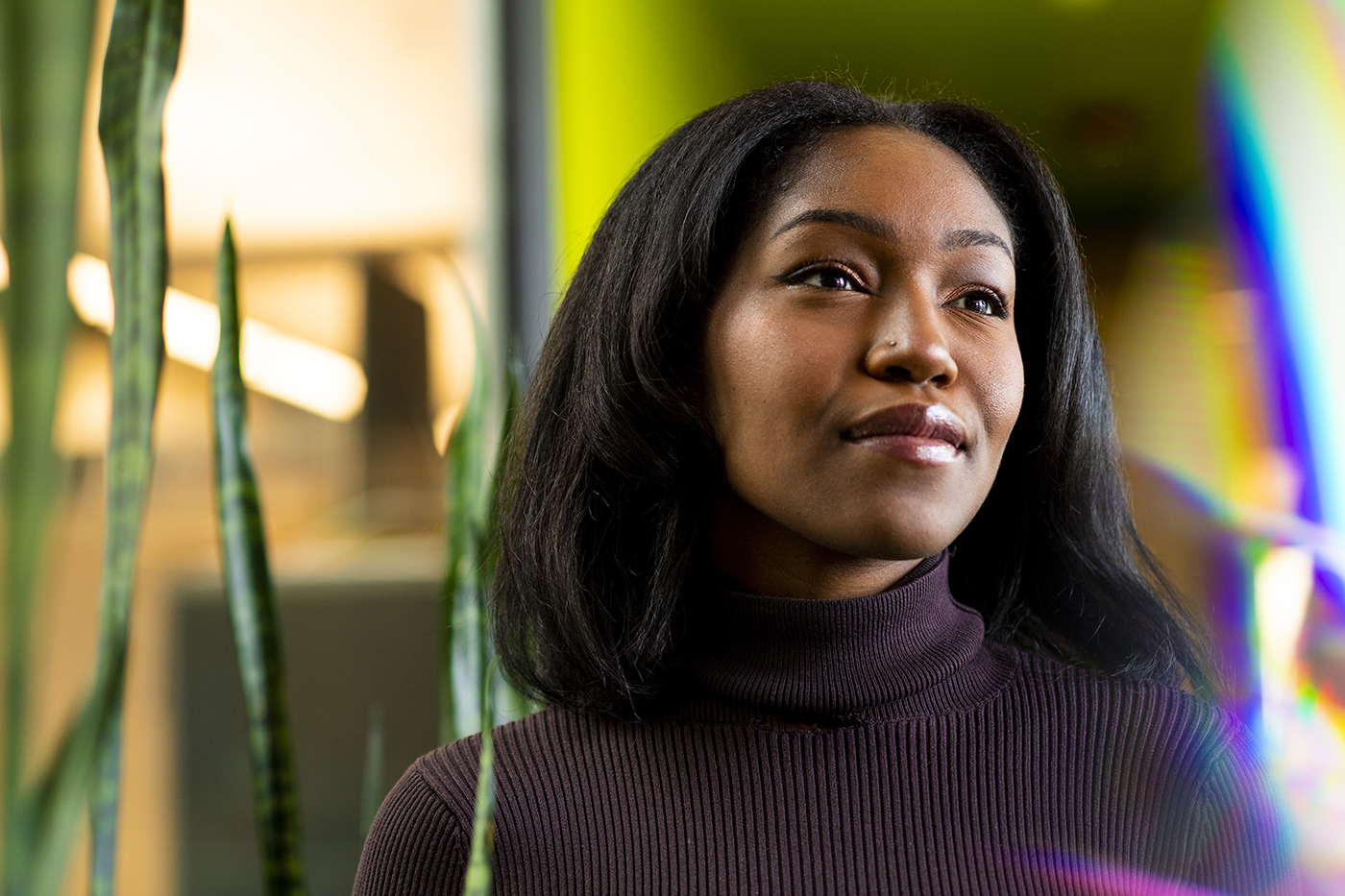 Aniyah Smith, an MBA graduate, poses for a portrait.