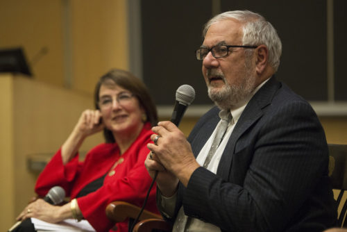 11/04/15 - BOSTON, MA. -  Barney Frank speaks after Nancy Gertner during a lecture on the 1960's US Supreme Court in West Village F on Oct. 4, 2015. Photo by Adam Glanzman/Northeastern University
