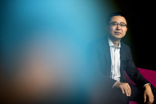 Associate professor Raymond Fu is the founder of Giaran, Inc., a startup that spun out from his research lab that provides leading technology in artificial intelligence. <i>Photo by Matthew Modoono/Northeastern University</i>