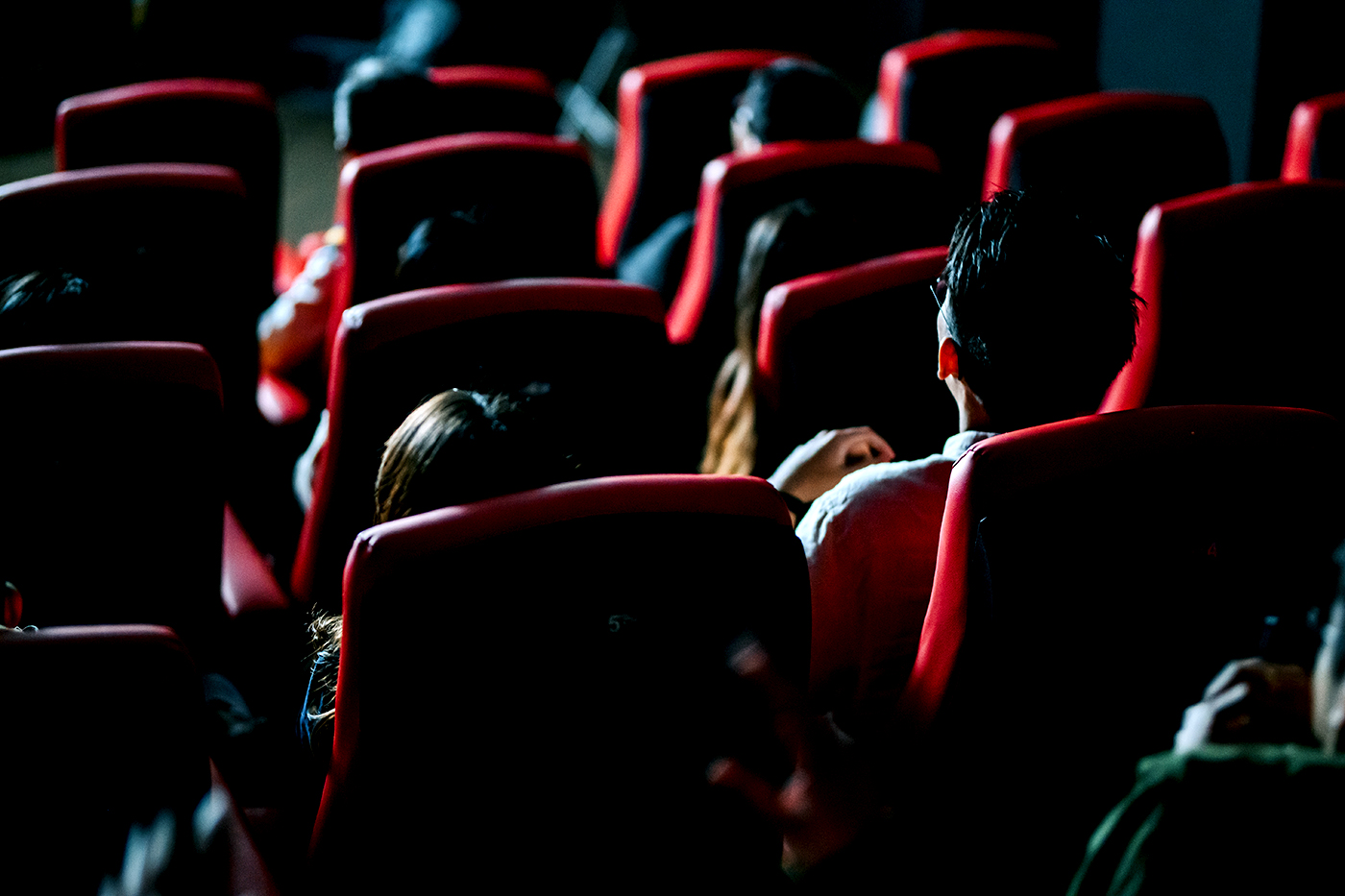 red seats in a movie theater