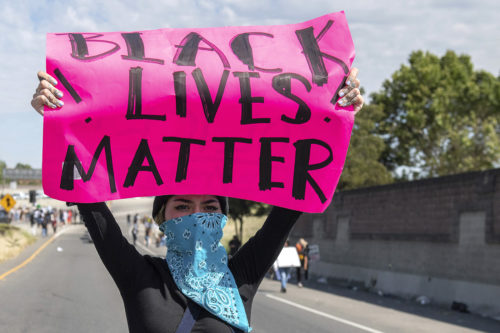 The Black Lives Matter movement and protests of police violence played a major role in the 2016 election, and may prove to have a similar effect in 2020, according to new research by faculty from Northeastern University, the University of Massachusetts, Northwestern University, and George Mason University. Photo by Chris Tuite/Sipa via AP Images