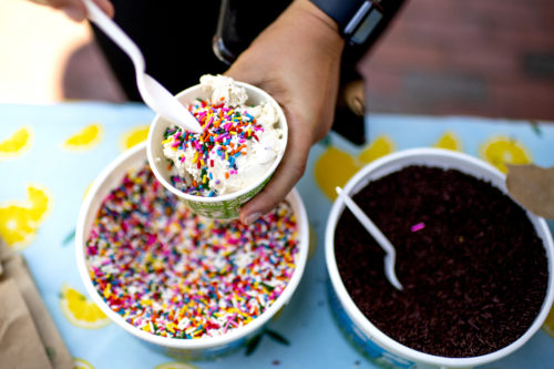 Warm temperatures are starting to move in, and you know what that means? Ice cream! Northeastern is hosting a “Keepin’ It Cool” event all summer long, so make sure you head over to Centennial Common starting June 1. Photo by Matthew Modoono/Northeastern University