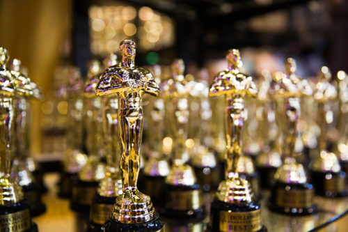 Oscar golden award in a souvenir store on Hollywood Boulevard. Getty Images Photo
