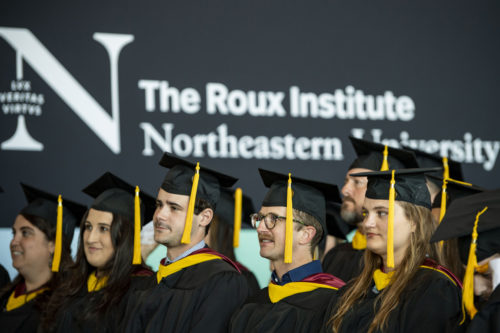 More than half of the graduates of the Roux Institute at Northeastern's inaugural class have jobs at Maine-based employers. Photo by Billie Weiss for Northeastern University