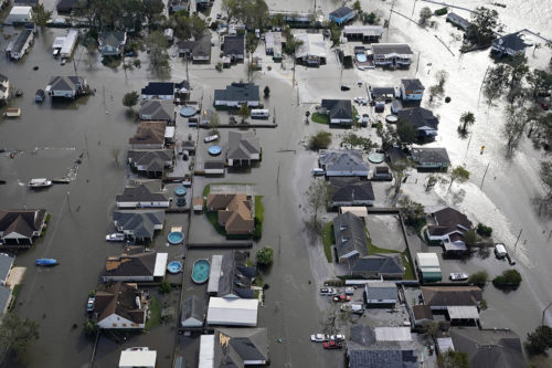 Homes are flooded in the aftermath of Hurricane Ida in Jean Lafitte, La. AP Photo/David J. Phillip