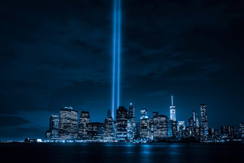 Manhattan skyline following the Sept. 11, 2001 attacks. Photo via iStock