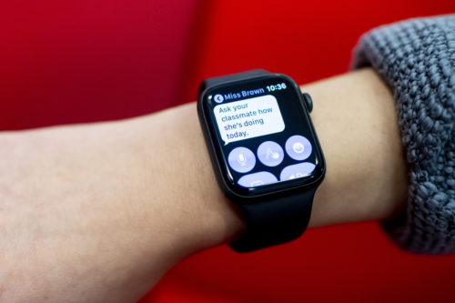 Ralf Schlosser, a professor in the department of communication sciences and disorders at Northeastern, has developed a series of new teaching techniques using smartwatches to help students with autism learn alongside neurotypical classmates. Photo by Ruby Wallau/Northeastern University