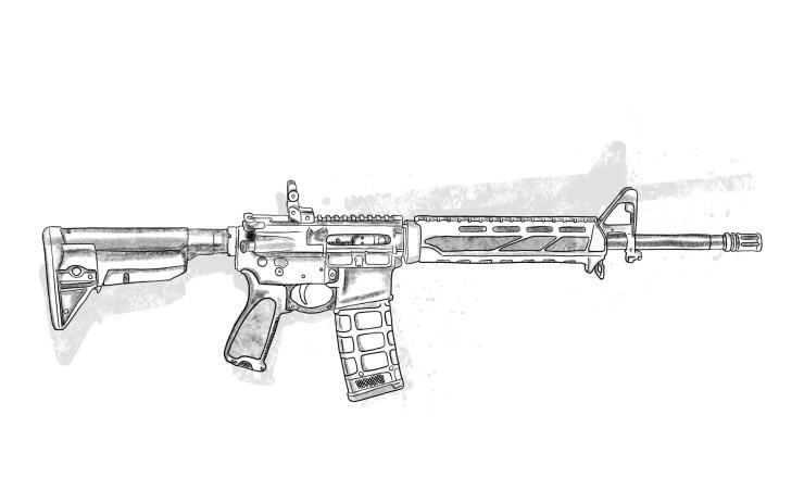 drawing of an ar-15 rifle